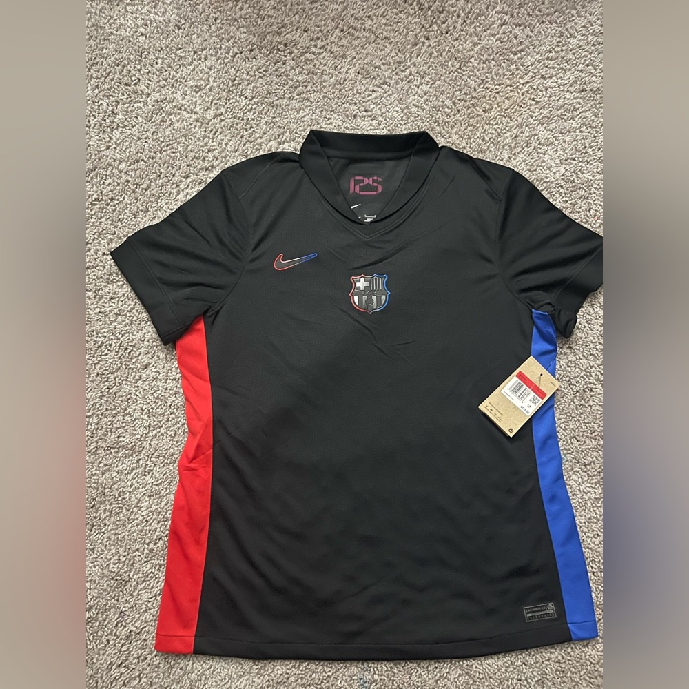 FC Barcelona 24/25 Nike Away Women’s Black Soccer Jersey Size Large